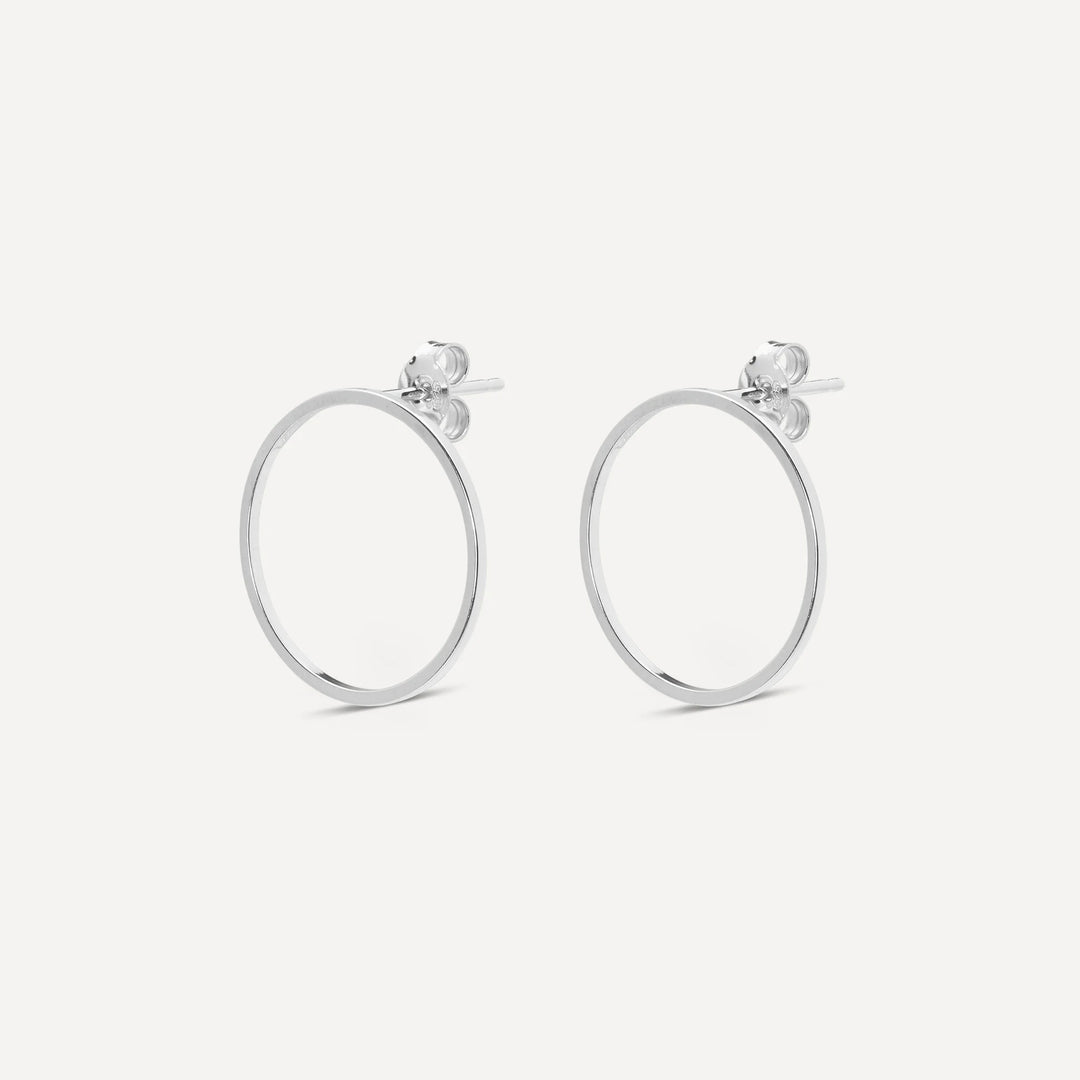 eternity circle stud earrings made in silver from icône
