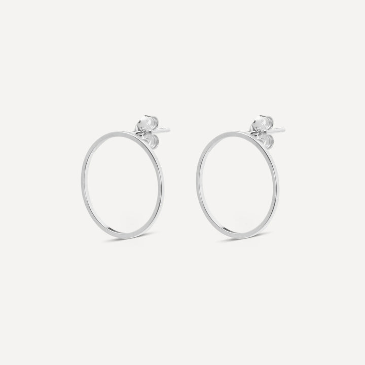 eternity circle stud earrings made in silver from icône