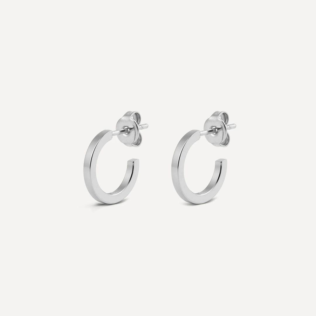 astrid hoop earrings silver made in waterproof stainless steel from icône