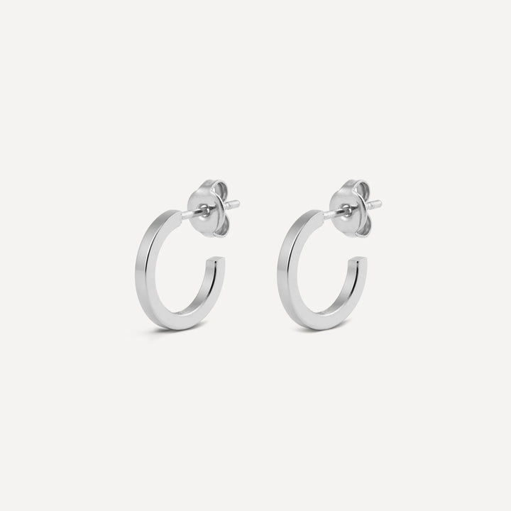 astrid hoop earrings silver made in waterproof stainless steel from icône