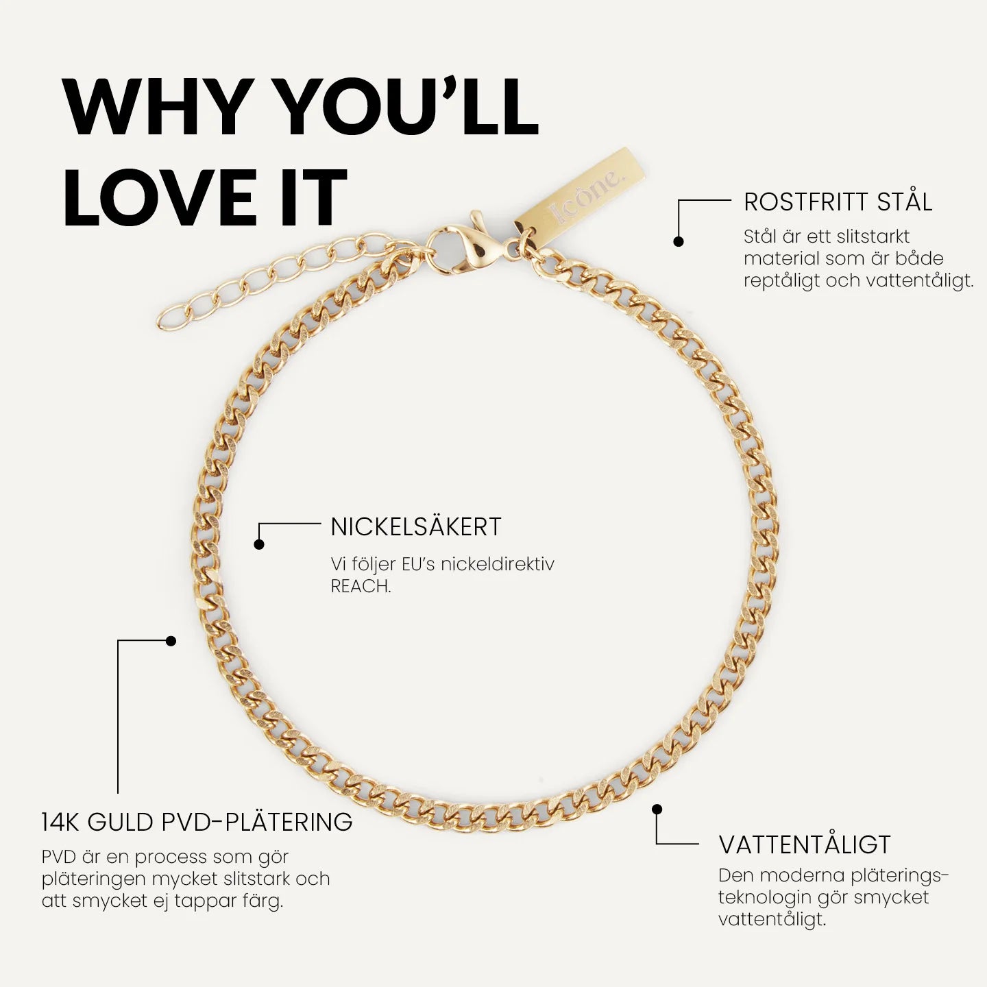 icône charles bracelet gold benefits