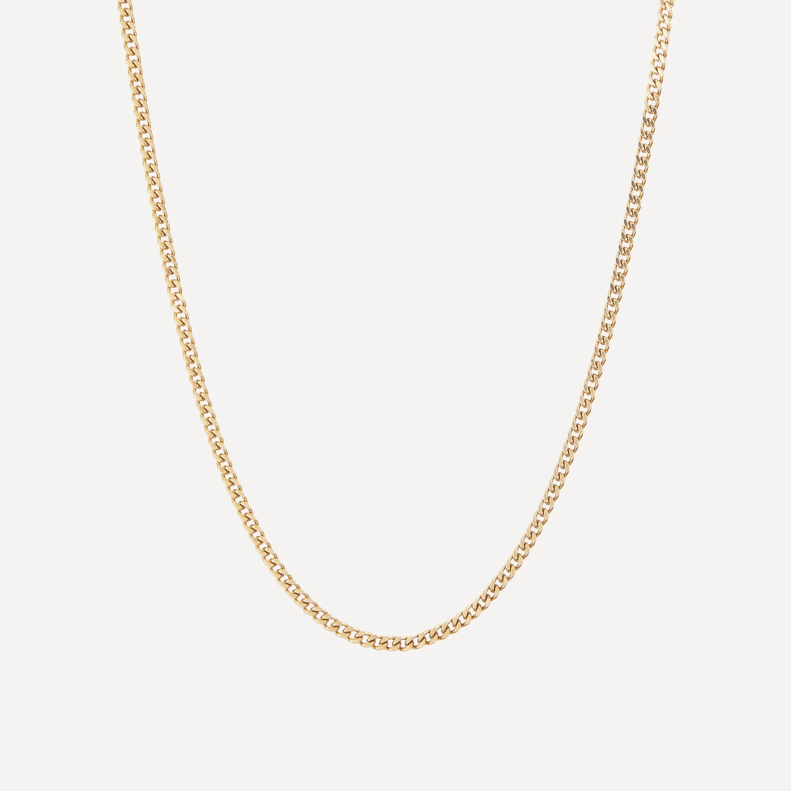 charles cuban curb chain necklace gold for men made in waterproof stainless steel from icône