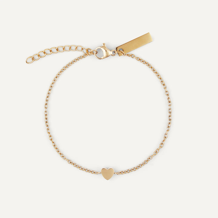 minimalist heart bracelet gold for men made in waterproof stainless steel from icône