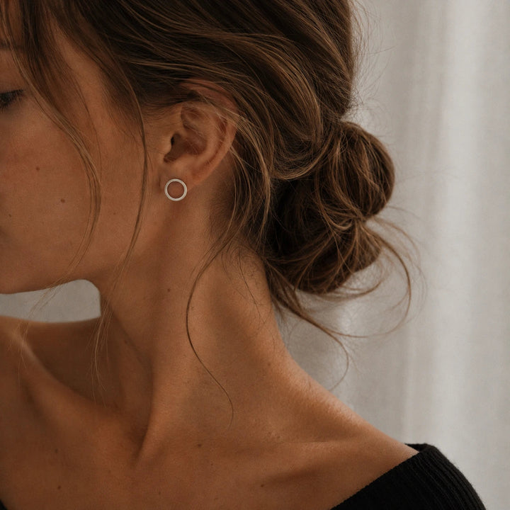 Circle Earrings Silver