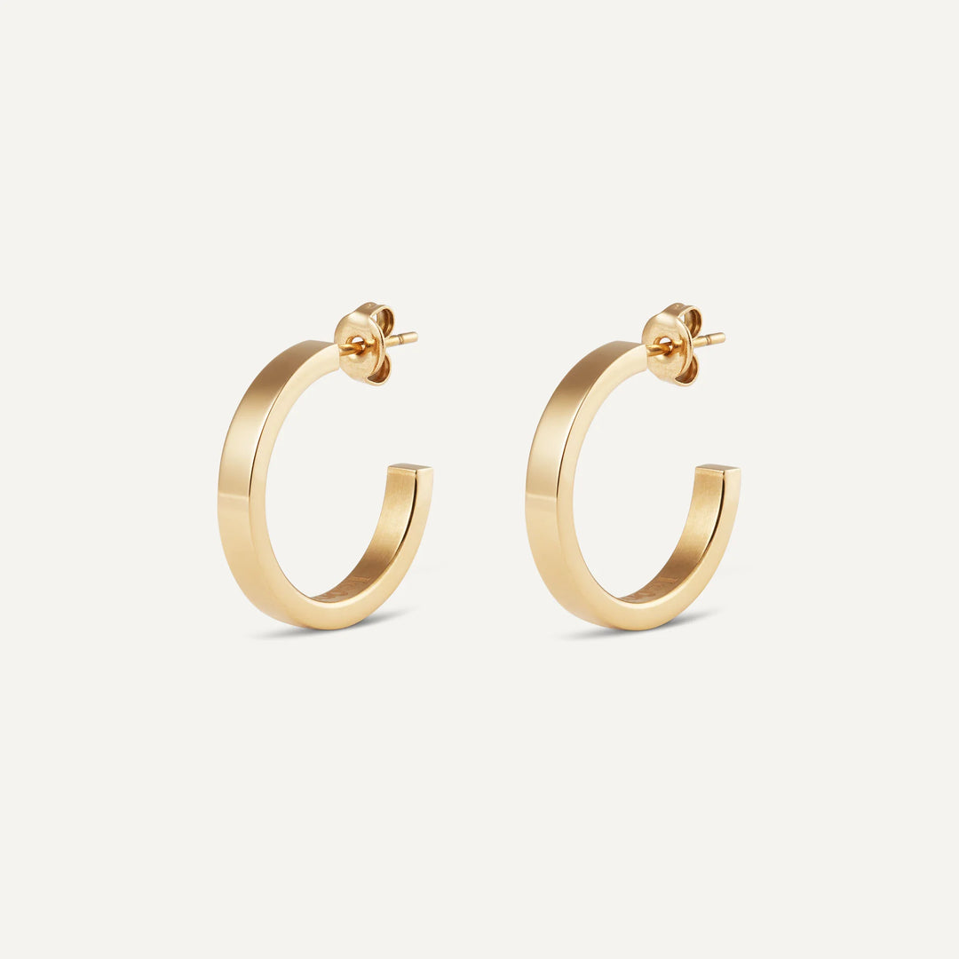 elise hoop earrings gold made in waterproof stainless steel from icône