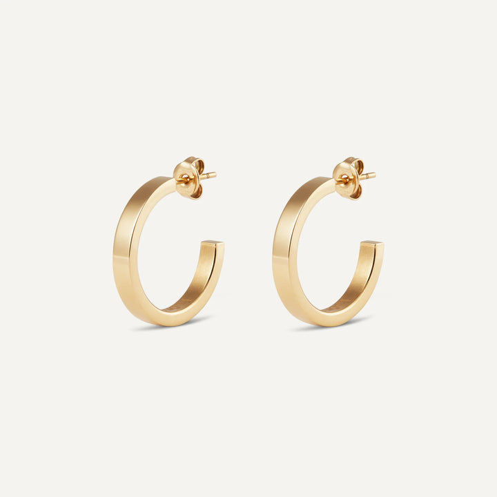 elise hoop earrings gold made in waterproof stainless steel from icône