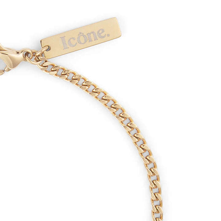 details of cuban curb bracelet gold from icône