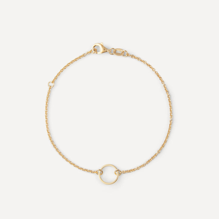 eternity circle thin minimalist bracelet made in 18k gold plated silver from icône