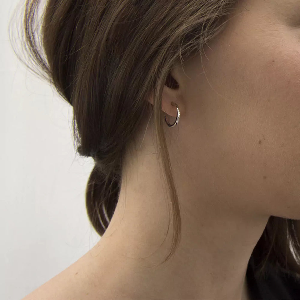 Eve Hoop Earrings Silver Jewelry