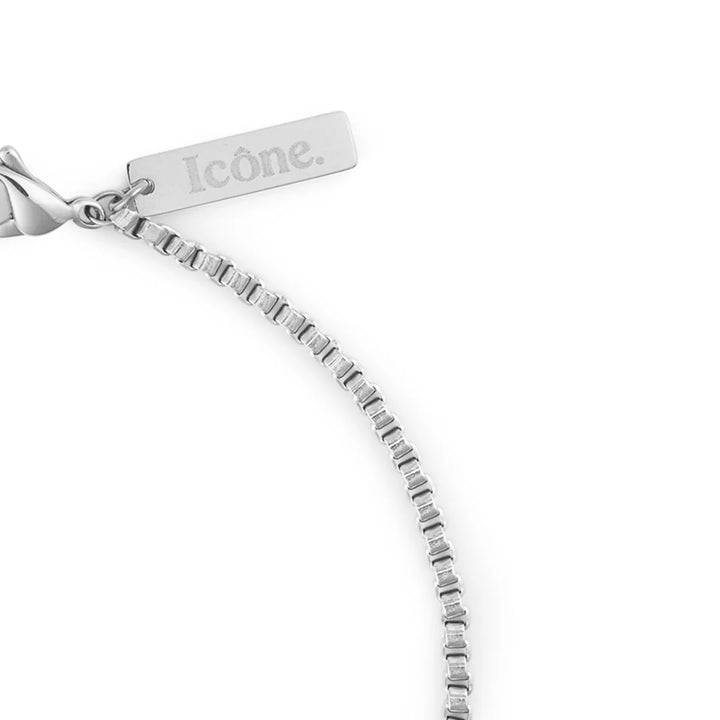 details of box bracelet steel for men from icône