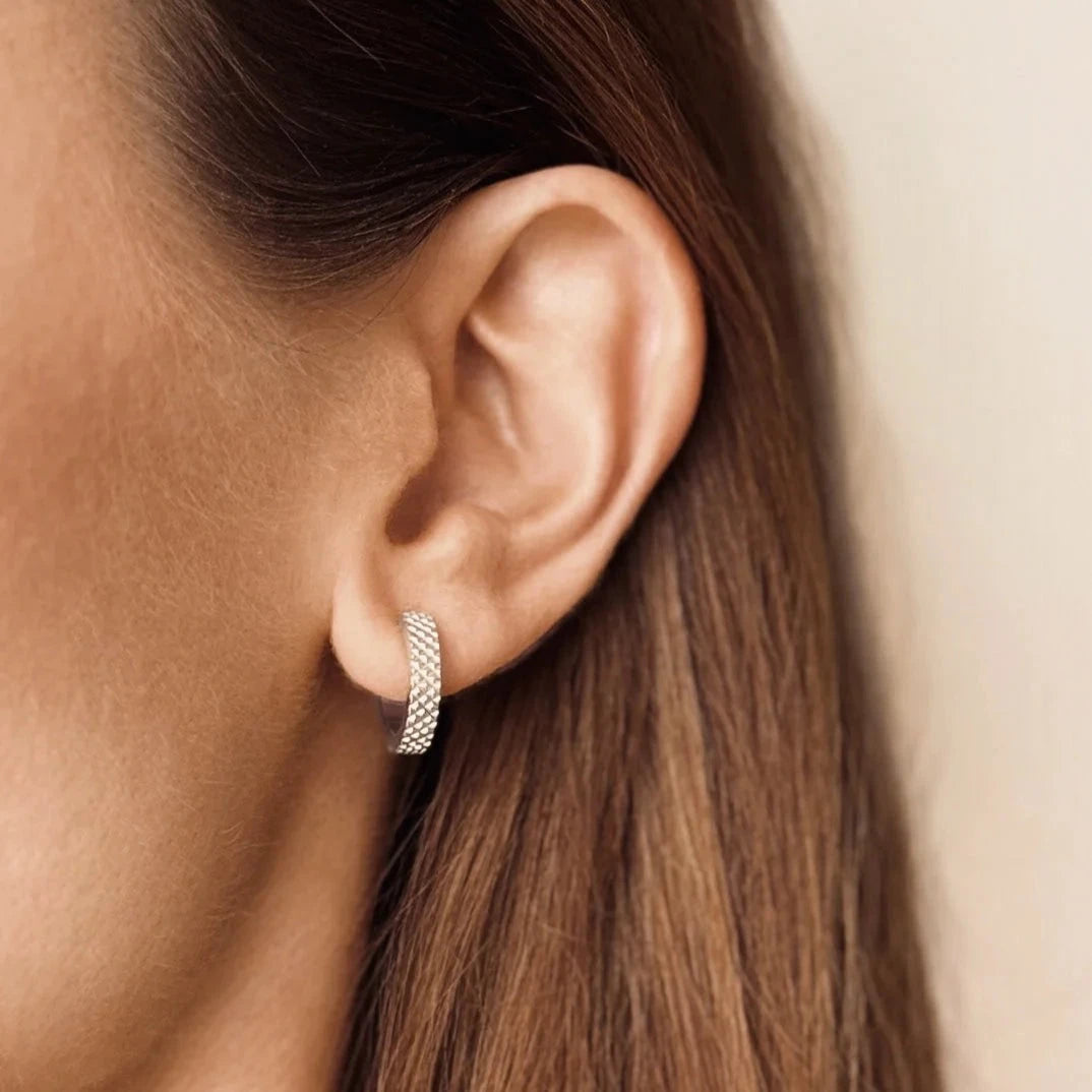 waterproof michelle hoop earrings stainless steel from Icône