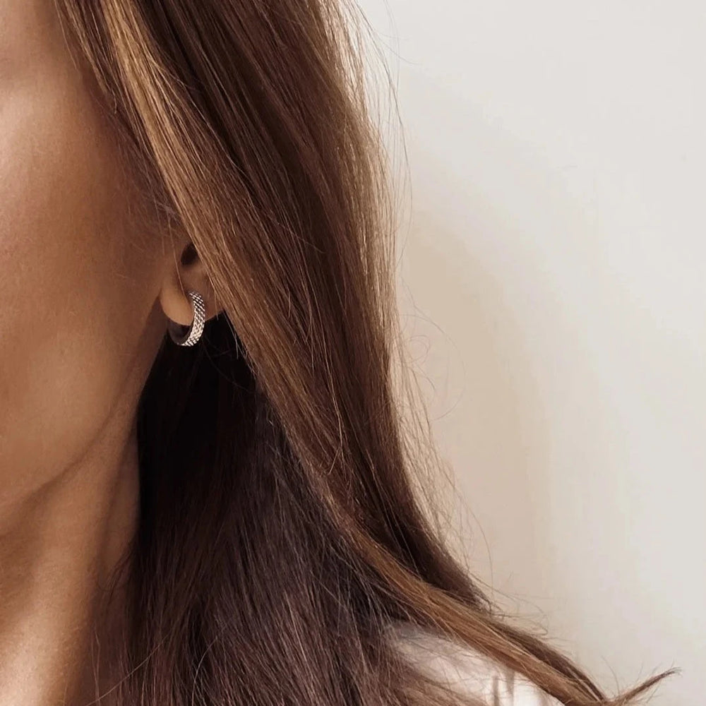 waterproof michelle hoop earrings stainless steel from Icône