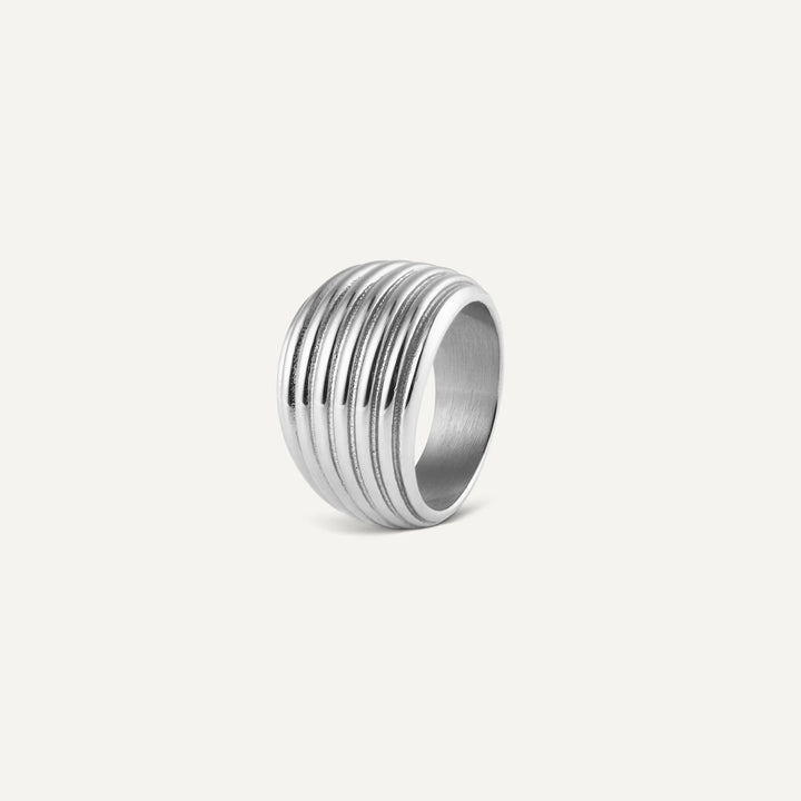 nicole statement ring silver made in waterproof stainless steel from icône