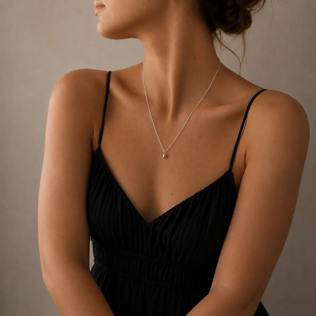 Teardrop Necklace Silver